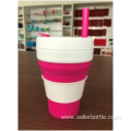 475mL Foldable Solid Color Silicone Cup